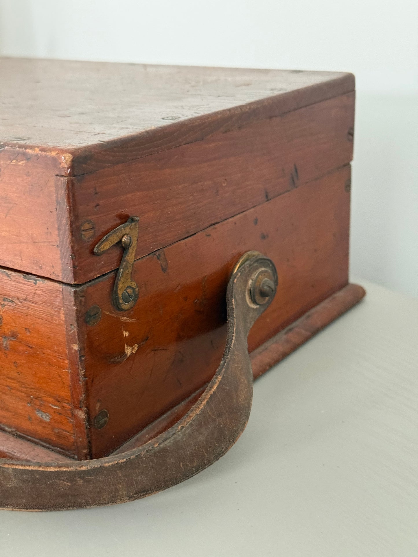Antique Mine Testing Detector in Wood Case, Interwar Militaria