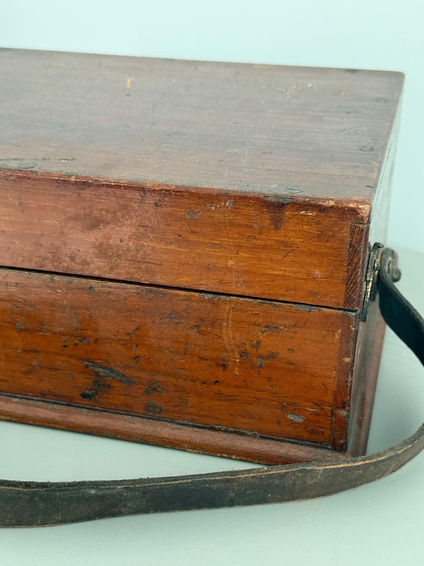 Antique Mine Testing Detector in Wood Case, Interwar Militaria