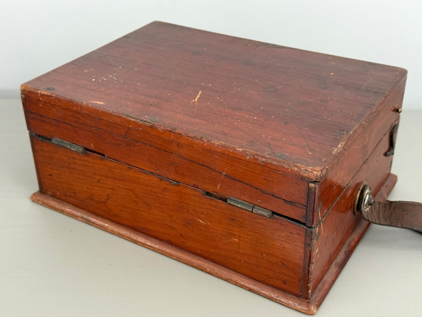 Antique Mine Testing Detector in Wood Case, Interwar Militaria