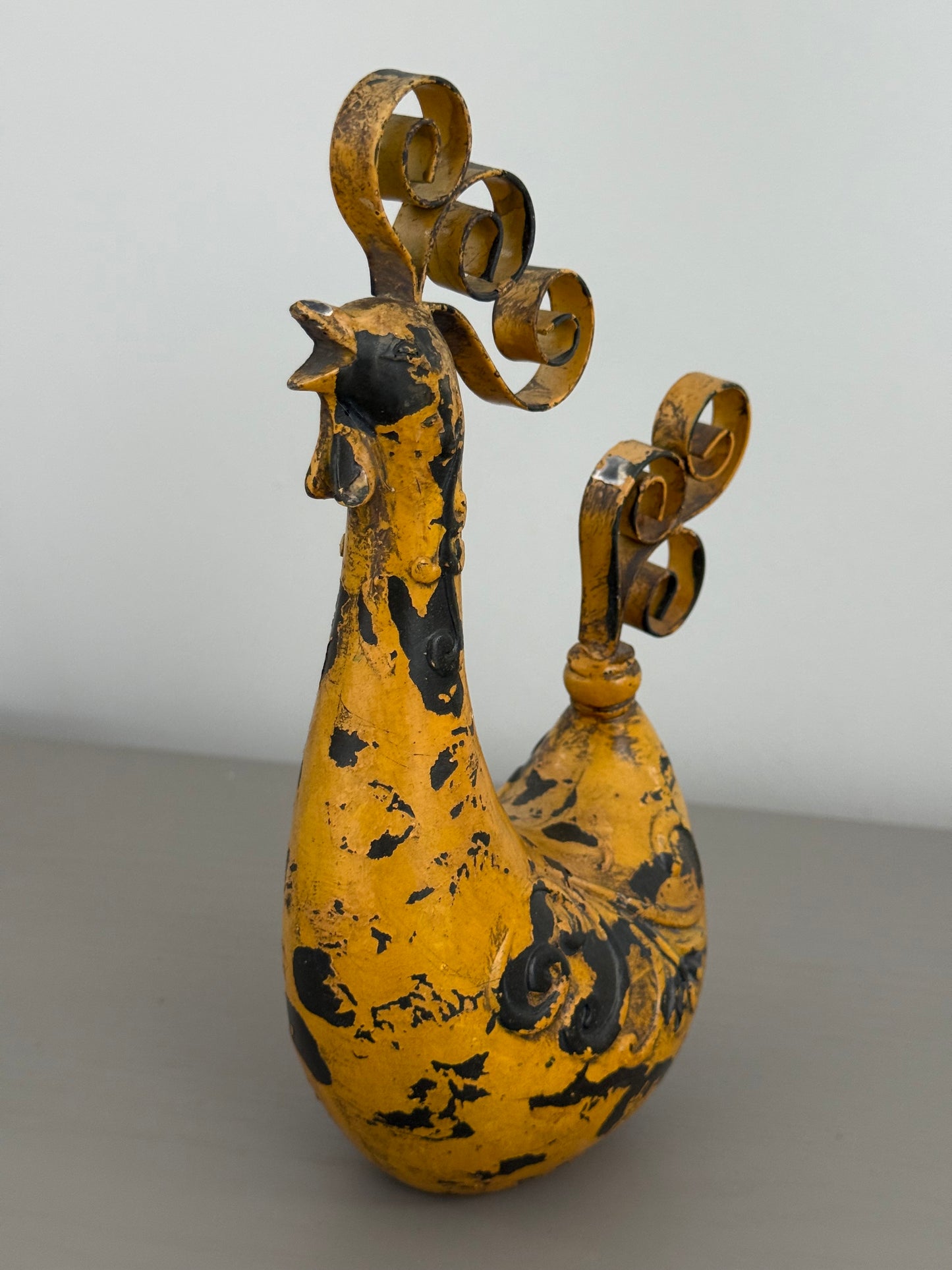 Mid Century Wrought Iron Rooster Ornament, 1950s