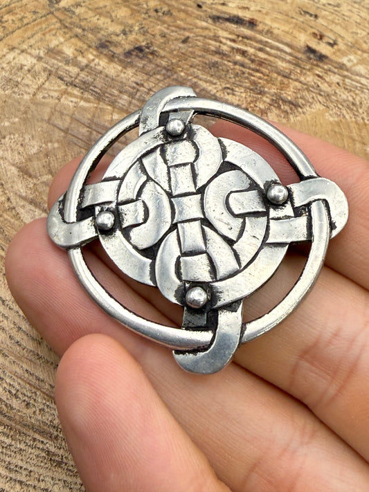 Vintage Liberty Pewter Celtic Knot Brooch