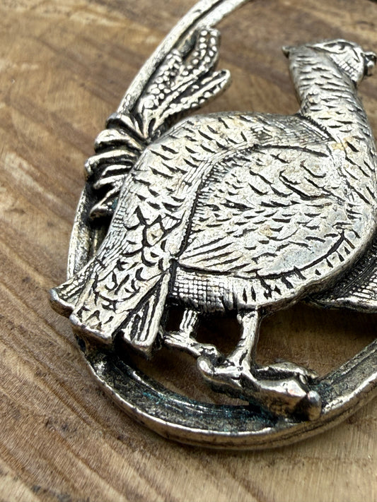 Vintage Red Grouse Brooch by Miracle