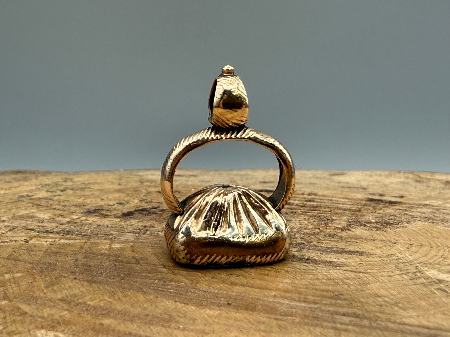 Antique Gilt Carnelian Watch Fob, Victorian Pendant