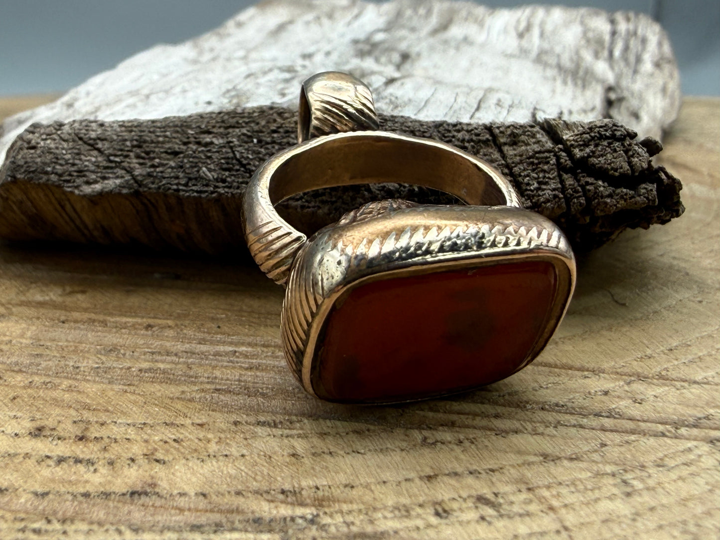 Antique Gilt Carnelian Watch Fob, Victorian Pendant