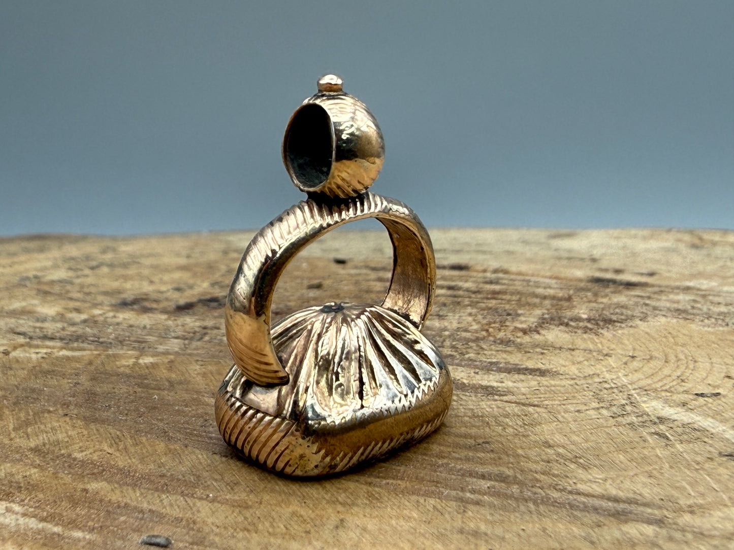 Antique Gilt Carnelian Watch Fob, Victorian Pendant