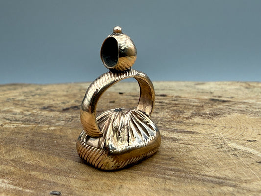 Antique Gilt Carnelian Watch Fob, Victorian Pendant