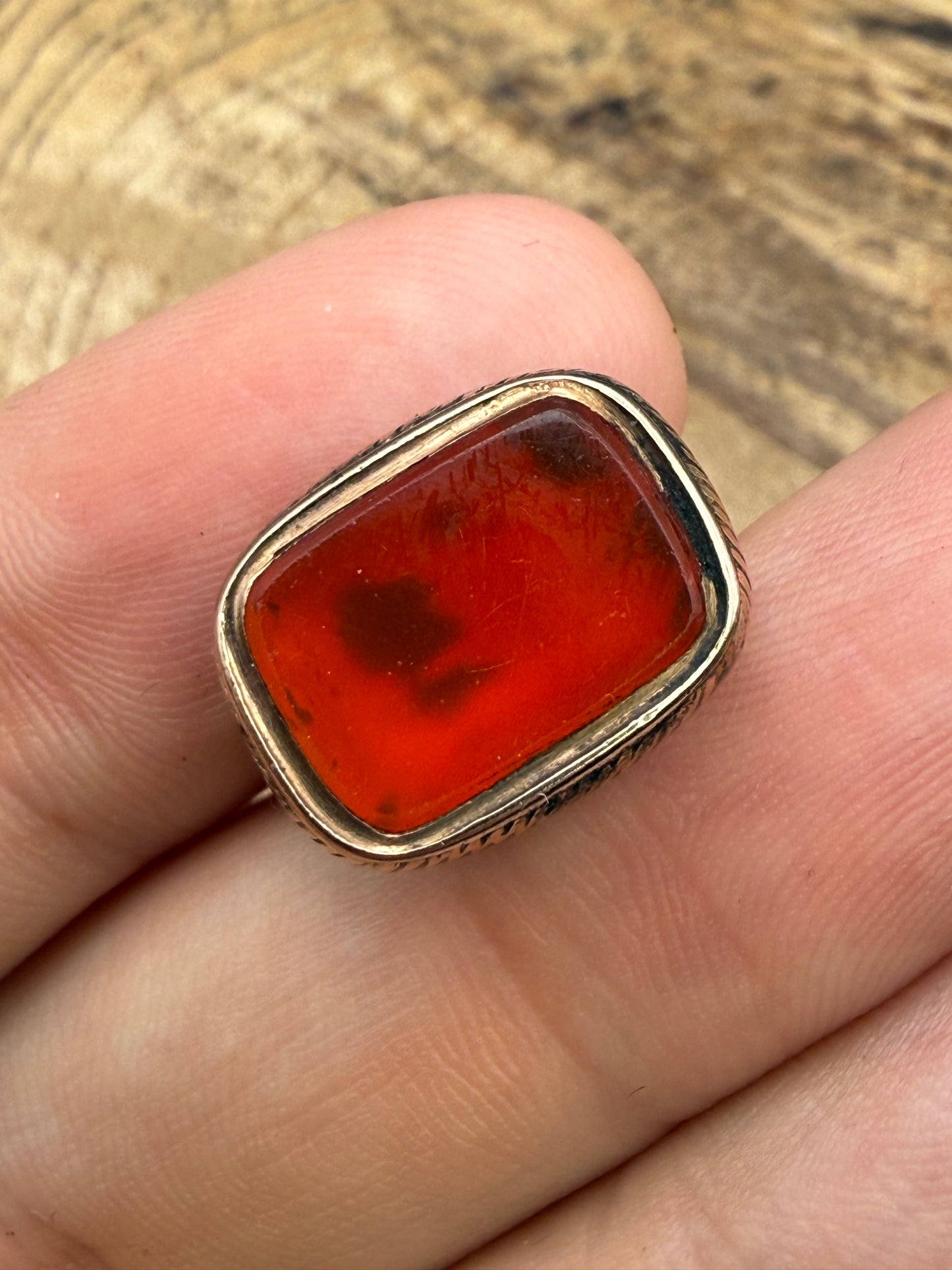 Antique Gilt Carnelian Watch Fob, Victorian Pendant