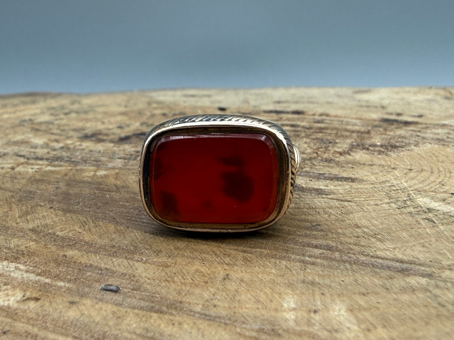Antique Gilt Carnelian Watch Fob, Victorian Pendant