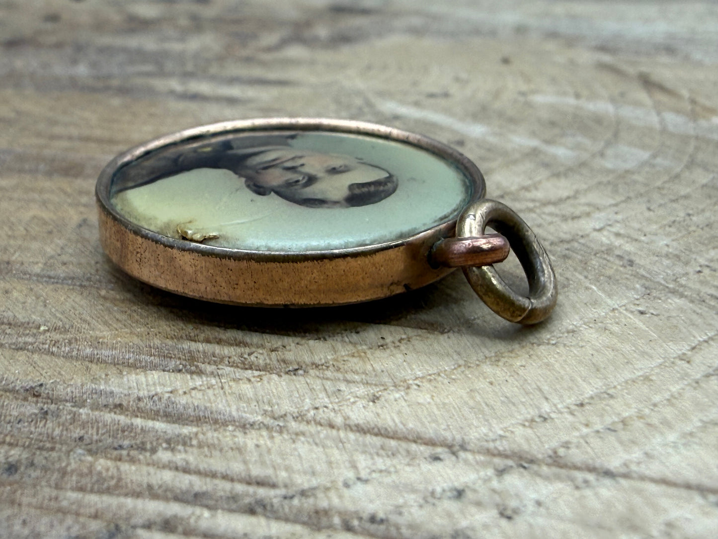 Antique WWI Soldier Photo Memorial Pendant