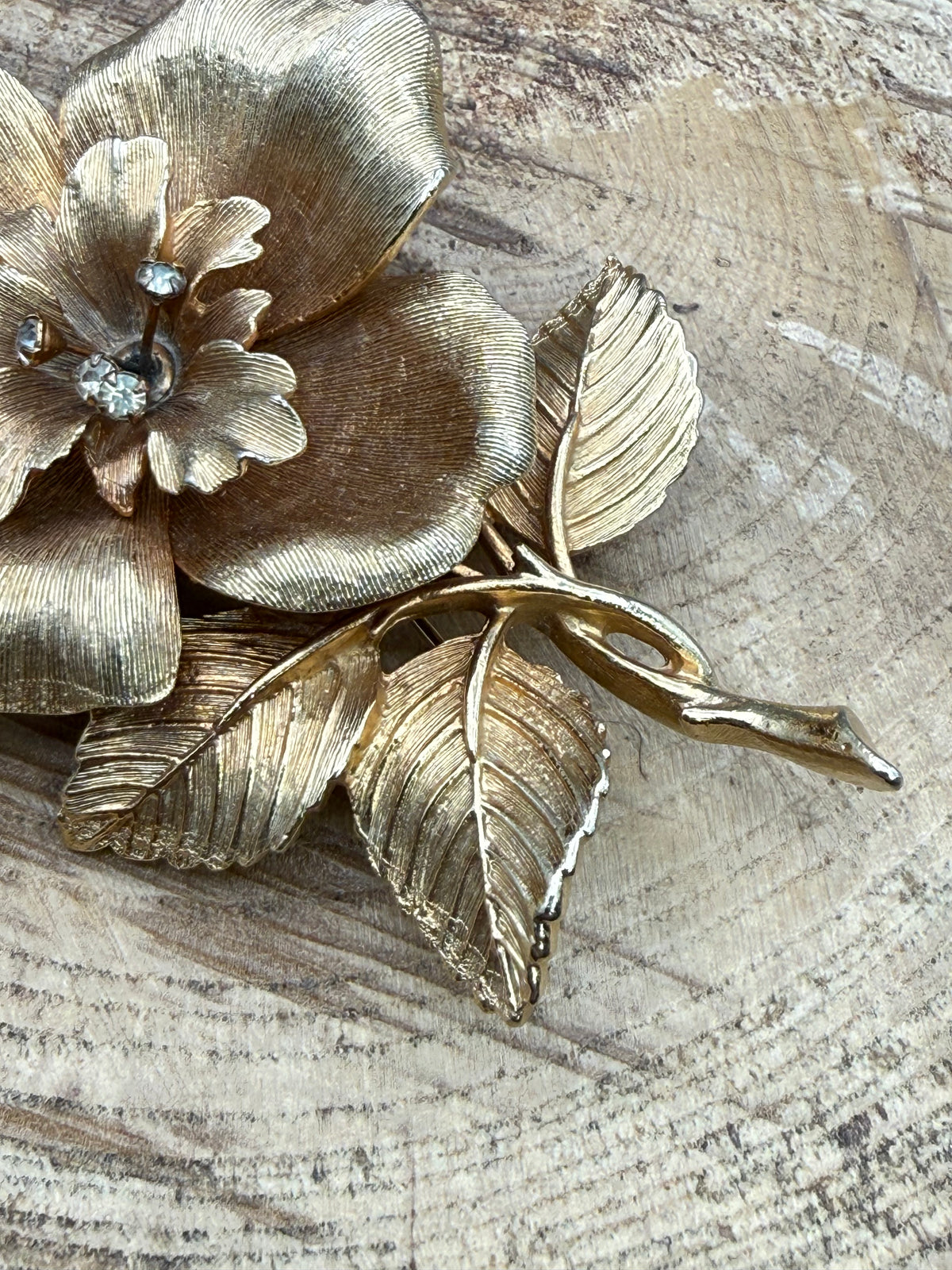 Vintage Large Statement Rose Brooch