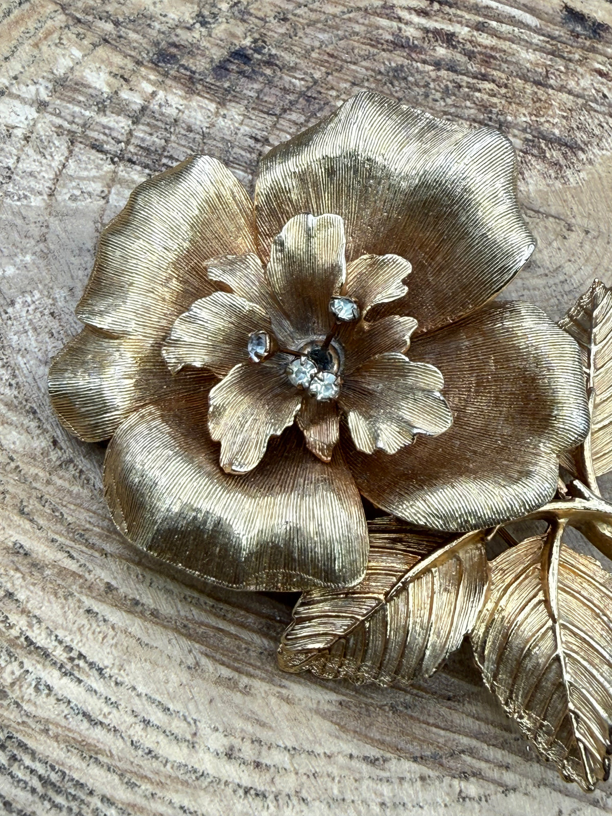 Vintage Large Statement Rose Brooch