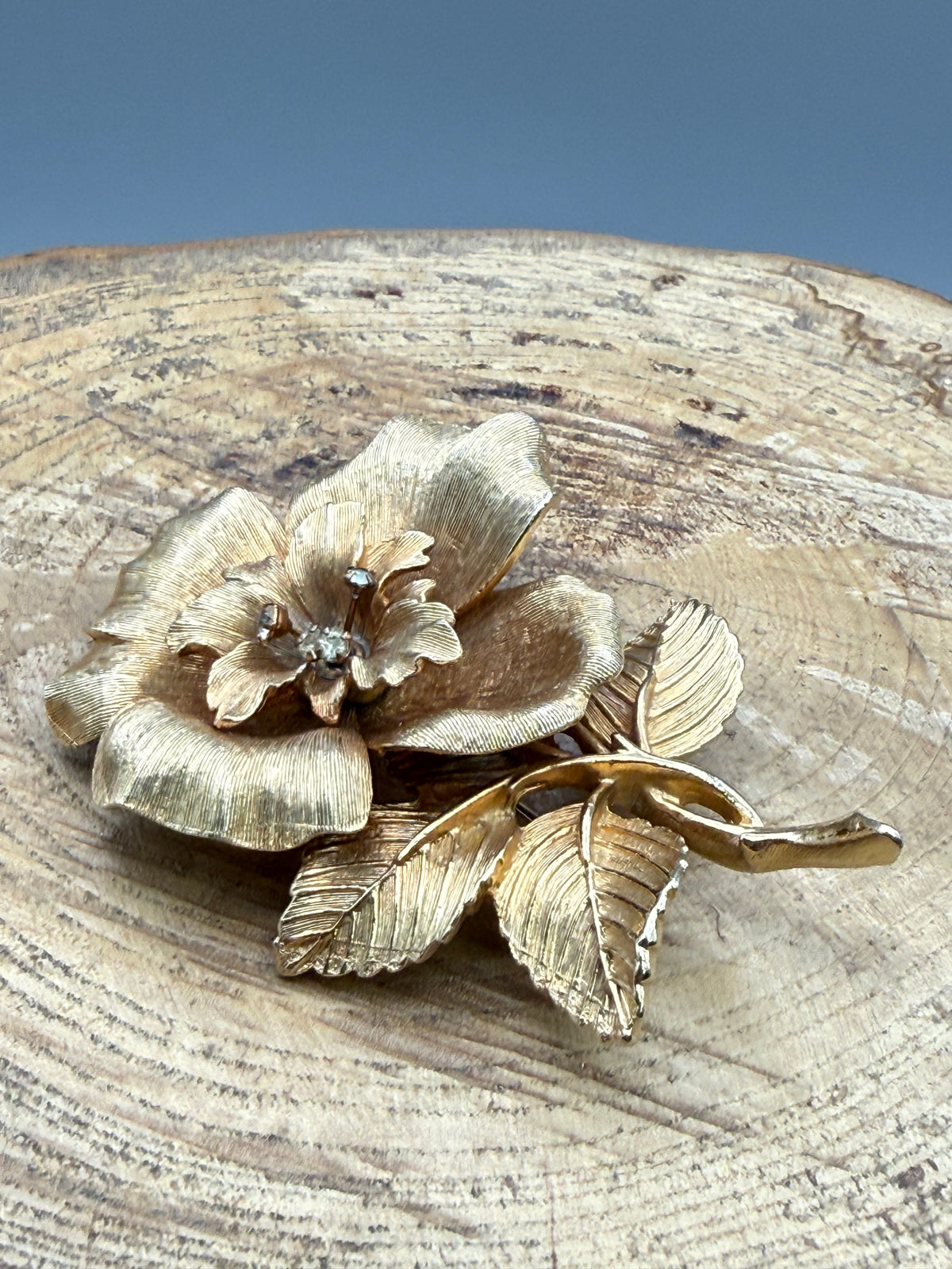 Vintage Large Statement Rose Brooch