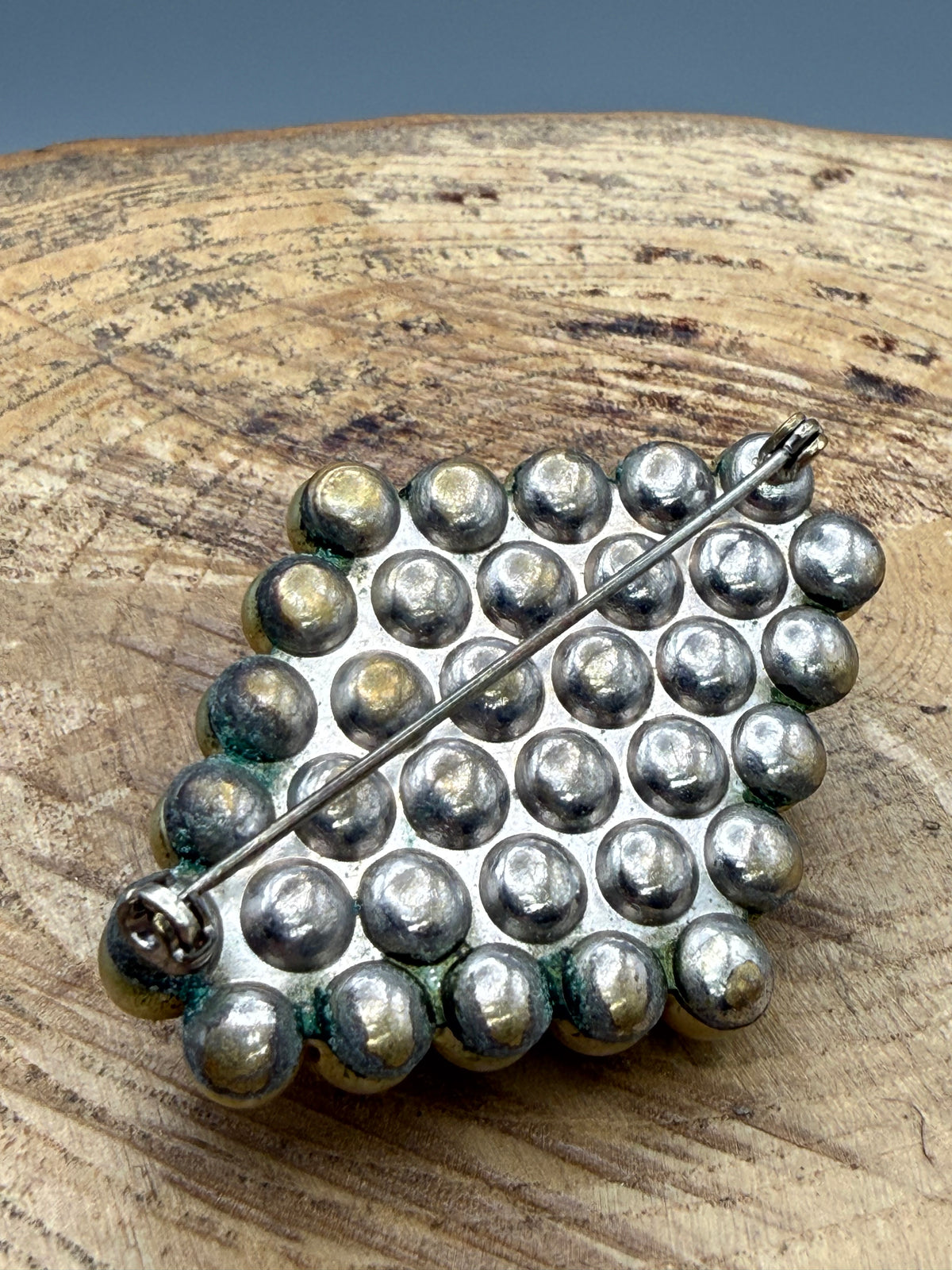Vintage Striking Faux Pearl Cluster Brooch
