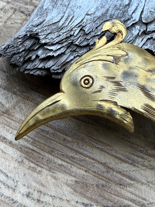 Vintage Kitsch Bird Head Brooch