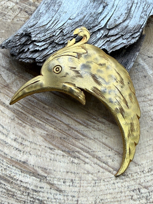 Vintage Kitsch Bird Head Brooch