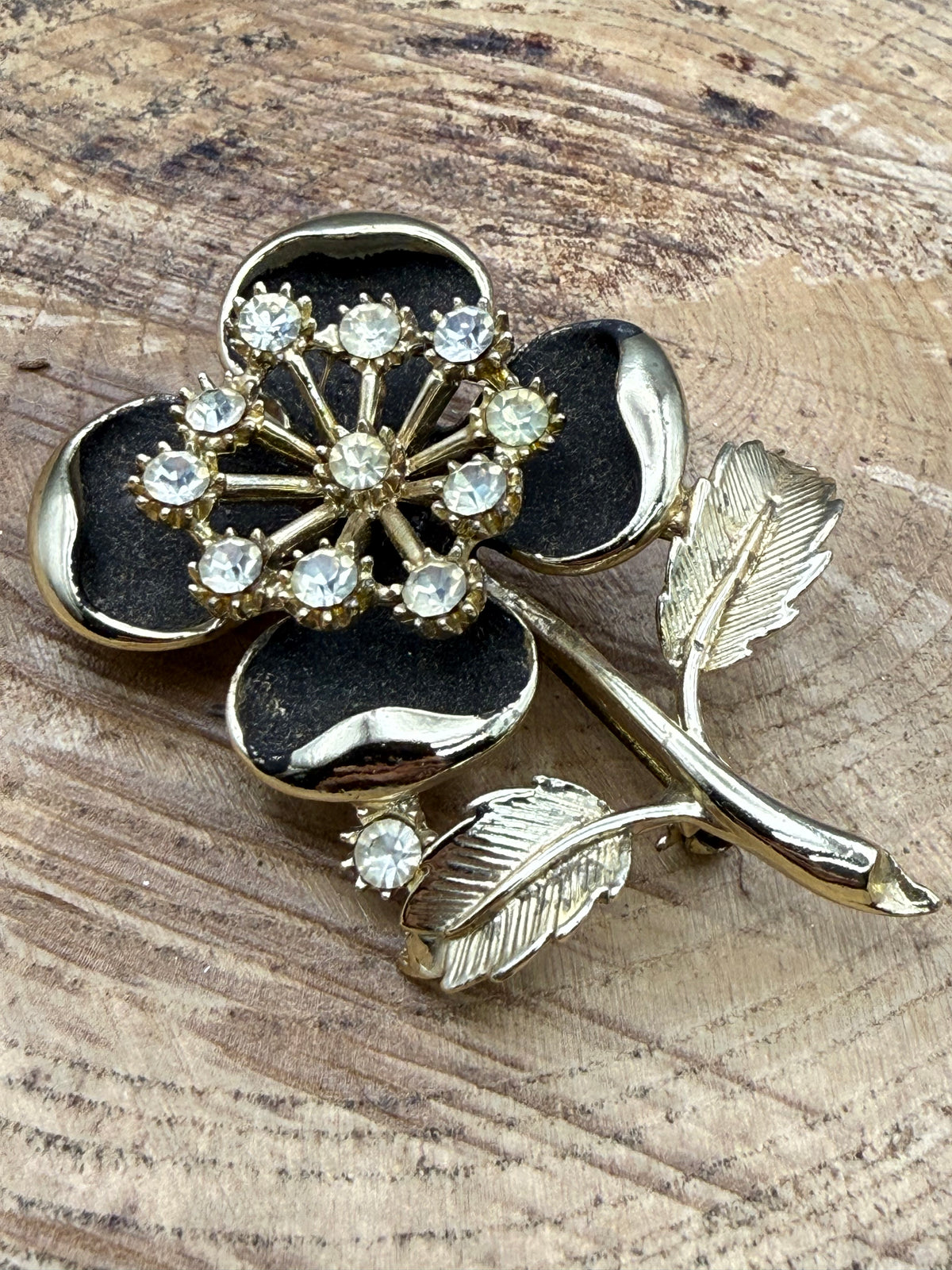 Vintage Pansy Brooch, 1960s