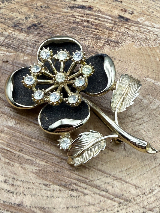 Vintage Pansy Brooch, 1960s