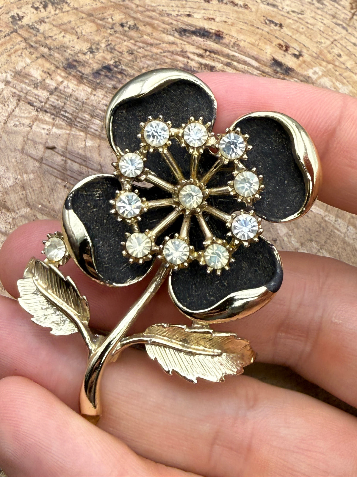 Vintage Pansy Brooch, 1960s