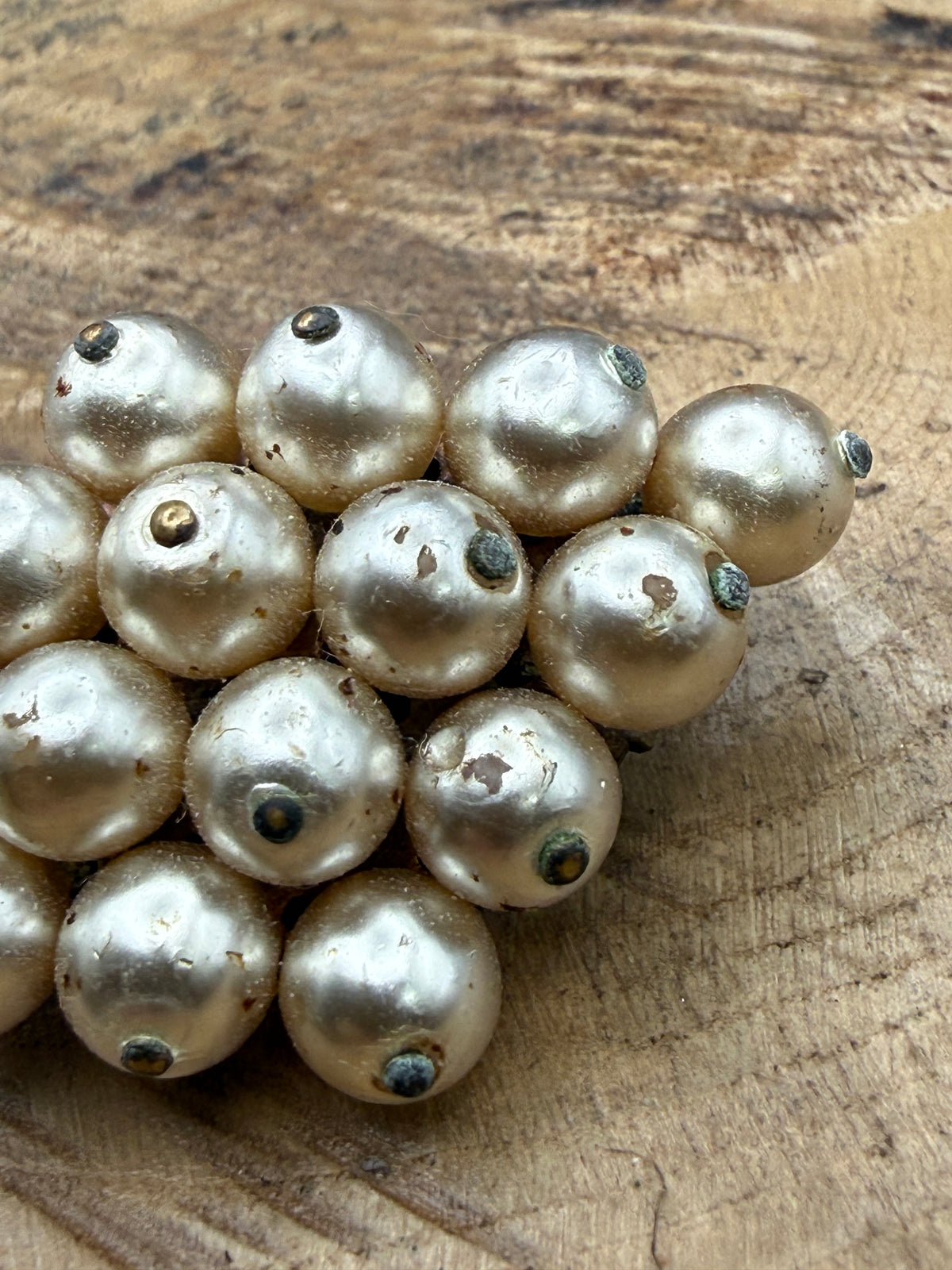 Vintage Faux Pearl Cluster Brooch