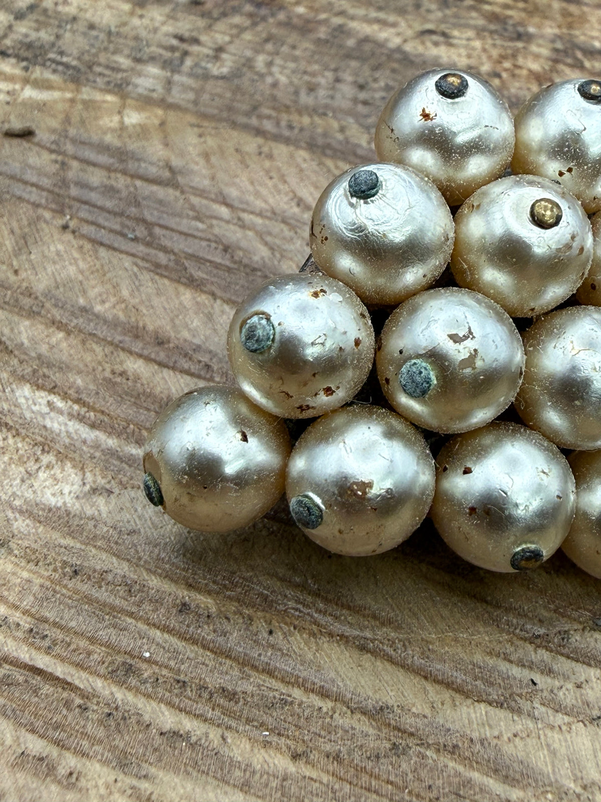 Vintage Faux Pearl Cluster Brooch