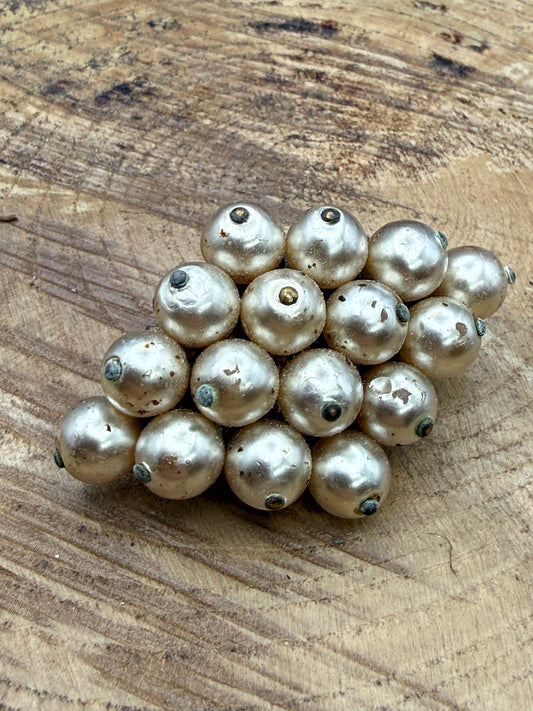 Vintage Faux Pearl Cluster Brooch