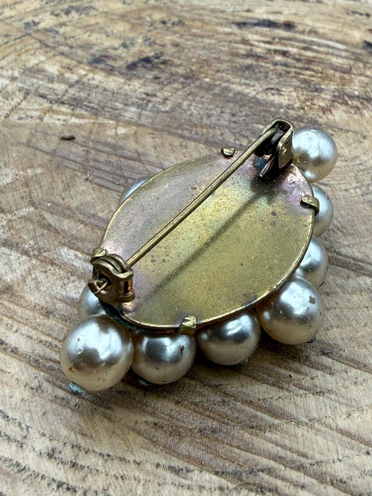 Vintage Faux Pearl Cluster Brooch