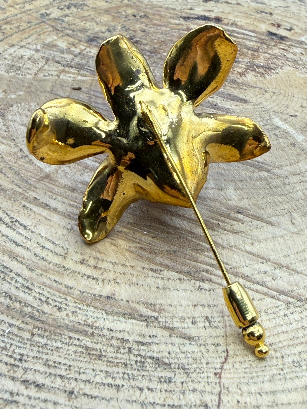 Vintage Pink Orchid Stick Pin