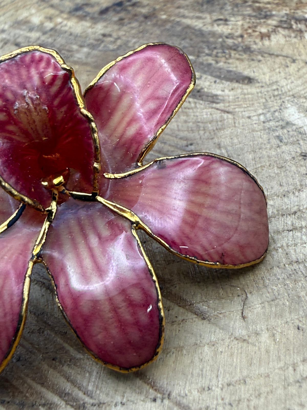 Vintage Pink Orchid Stick Pin