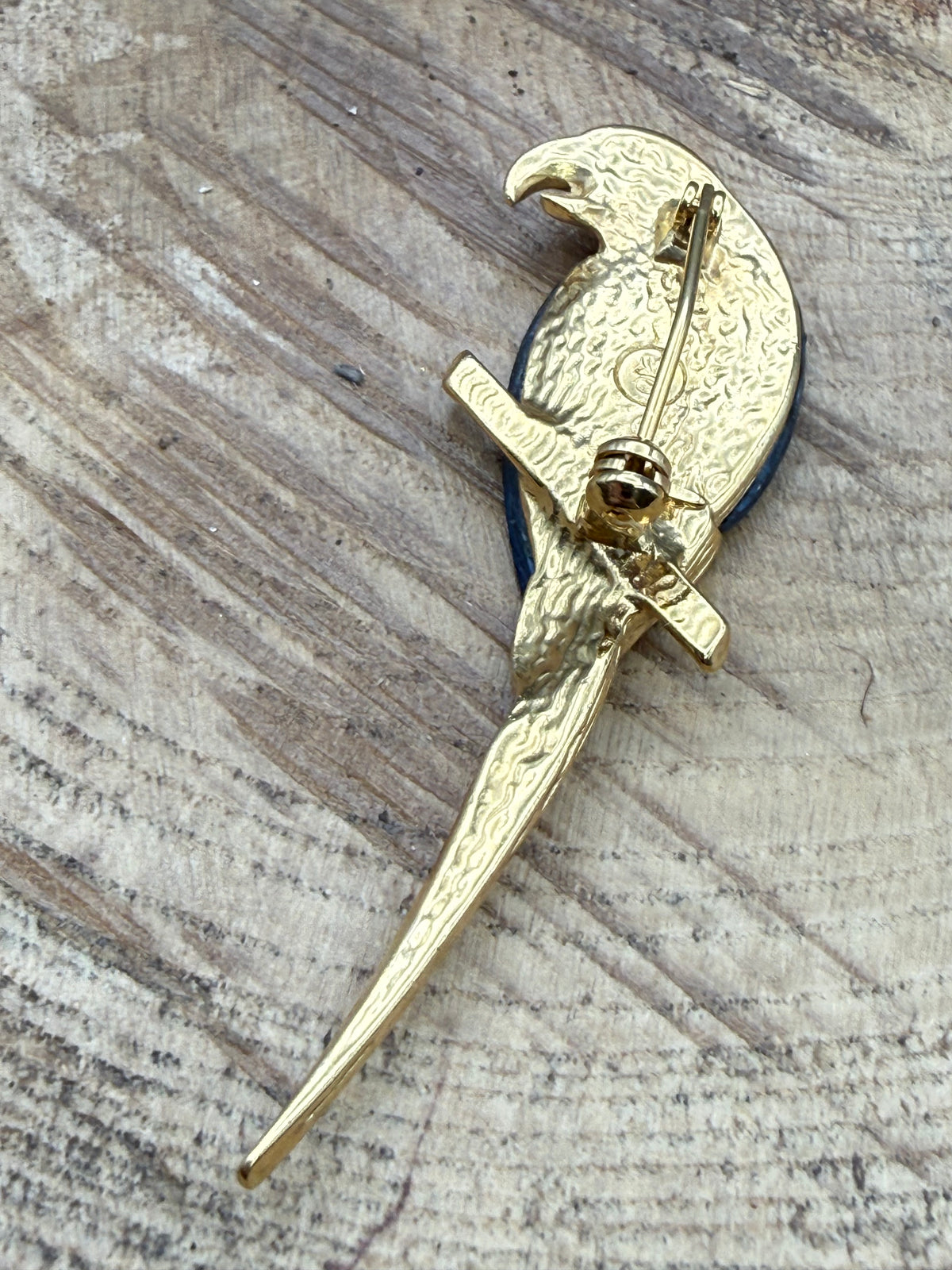 Vintage Parrot Brooch with Abalone Wings