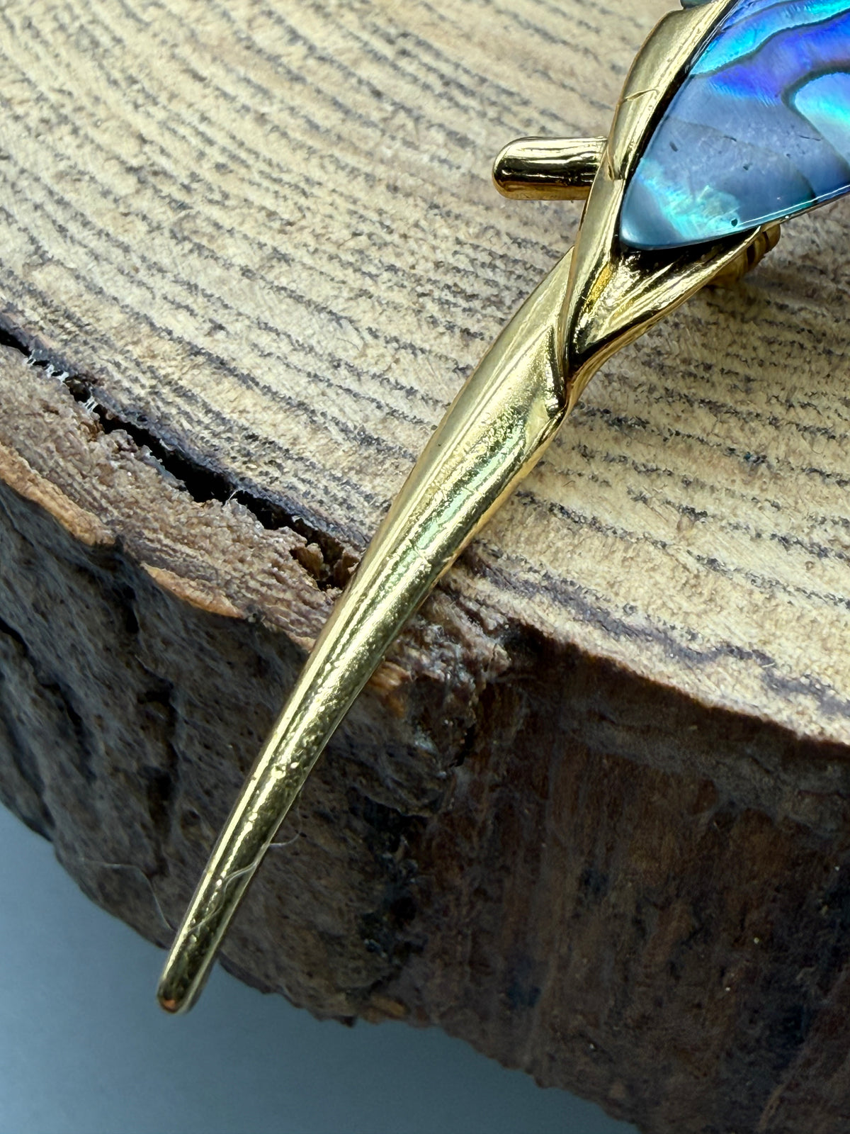 Vintage Parrot Brooch with Abalone Wings