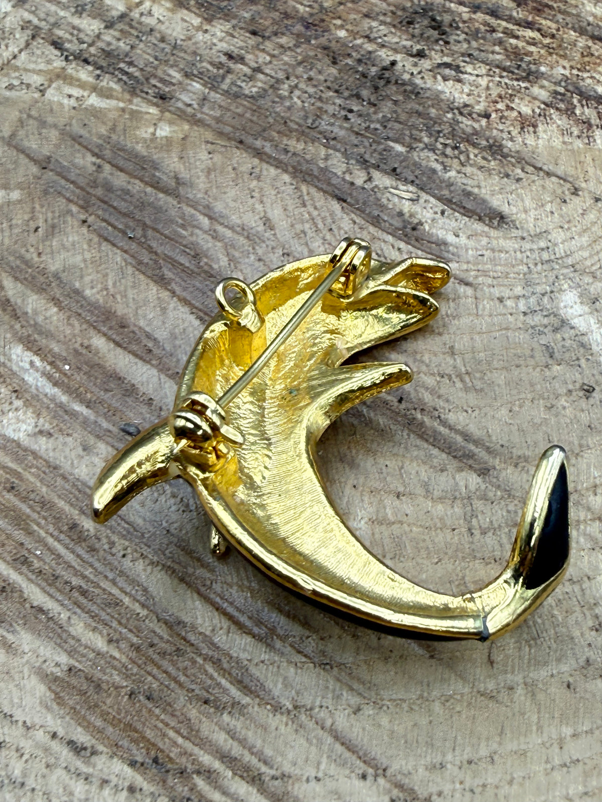 Vintage Enamel Leaping Dolphin Brooch