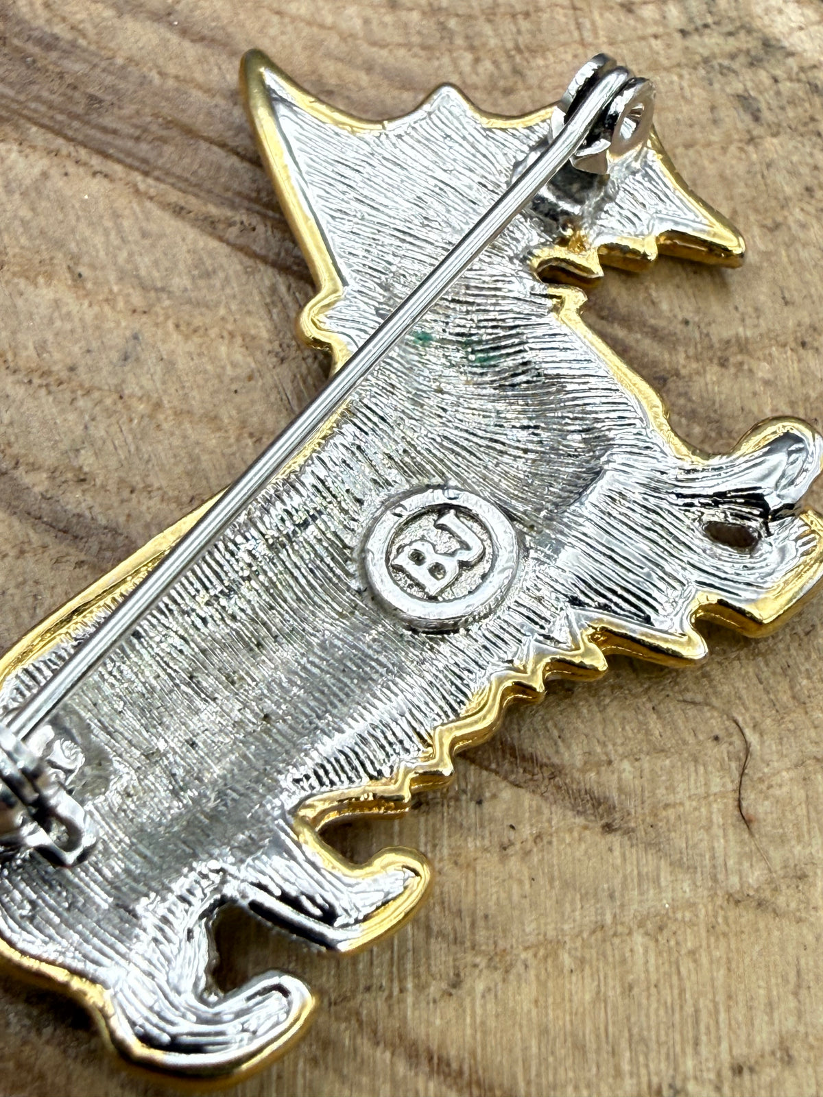 Vintage Scottie Dog Brooch, BJ Jewellers