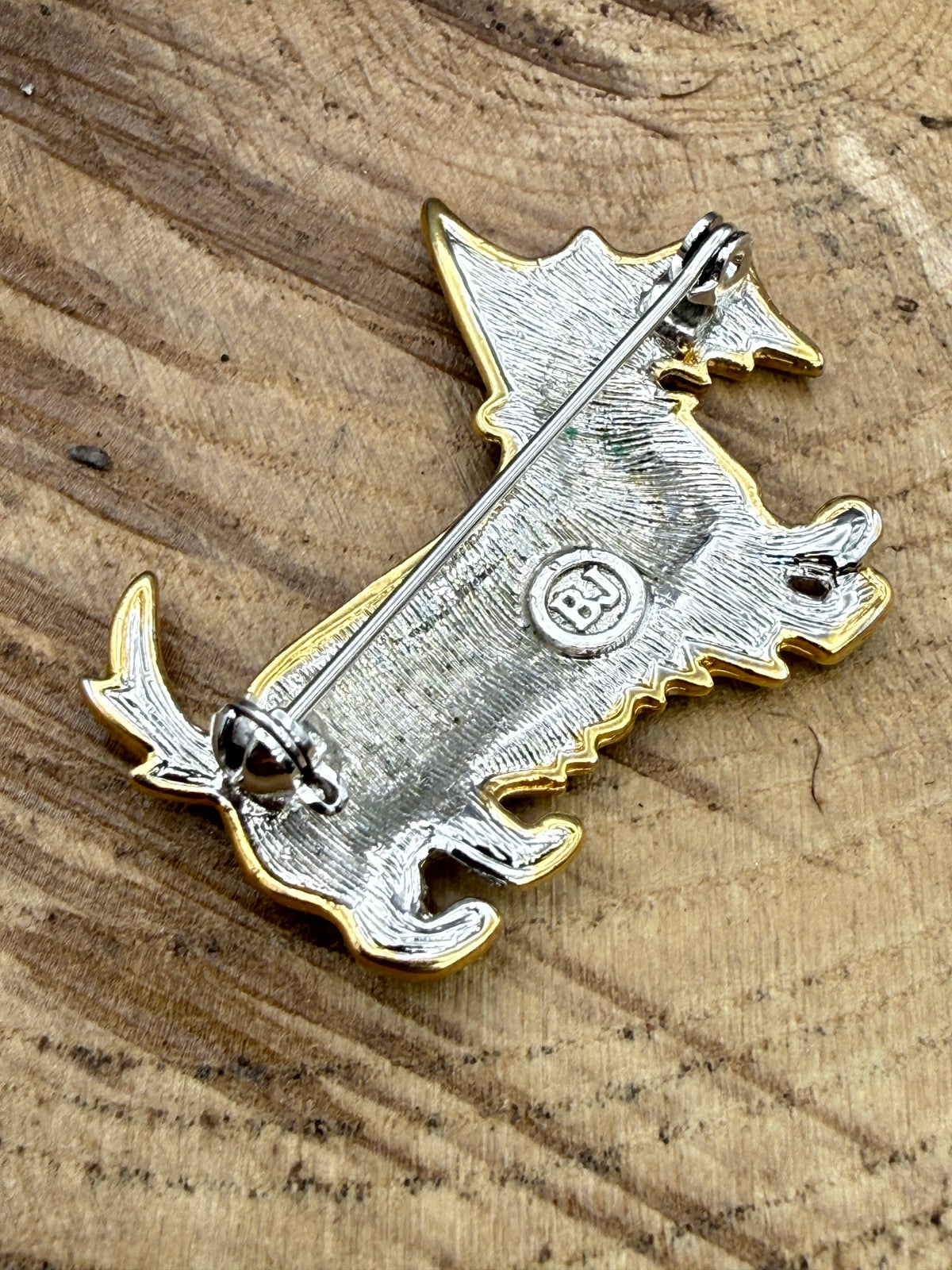 Vintage Scottie Dog Brooch, BJ Jewellers
