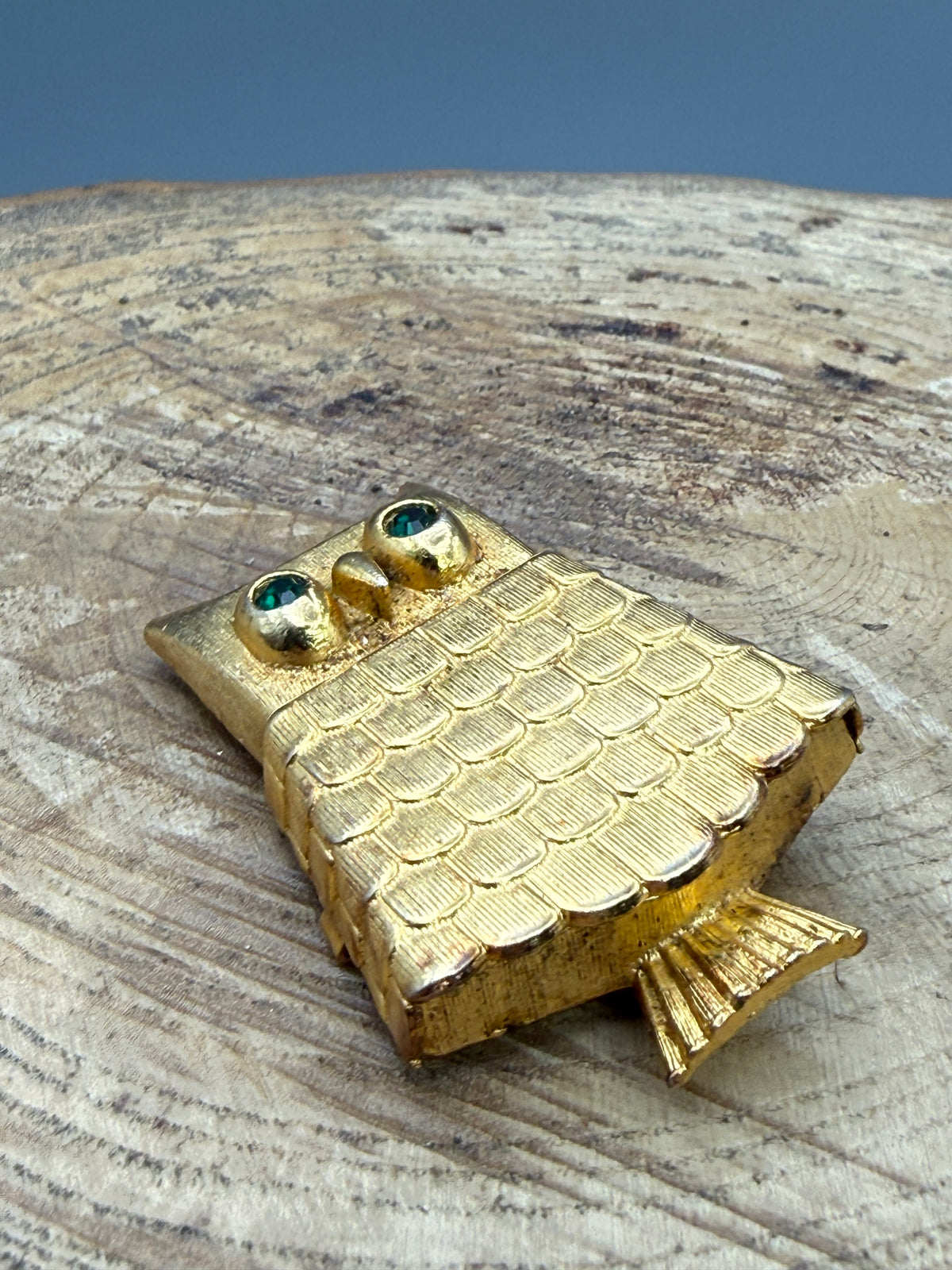 Vintage Avon Owl Brooch, Perfume Glace Compartment