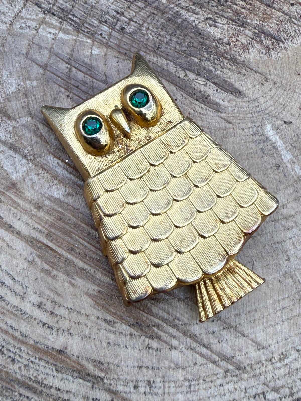 Vintage Avon Owl Brooch, Perfume Glace Compartment