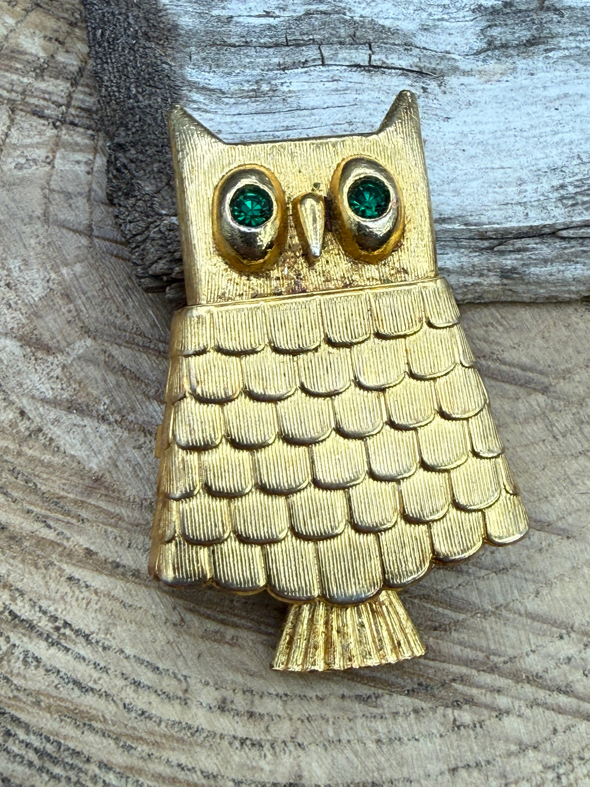 Vintage Avon Owl Brooch, Perfume Glace Compartment