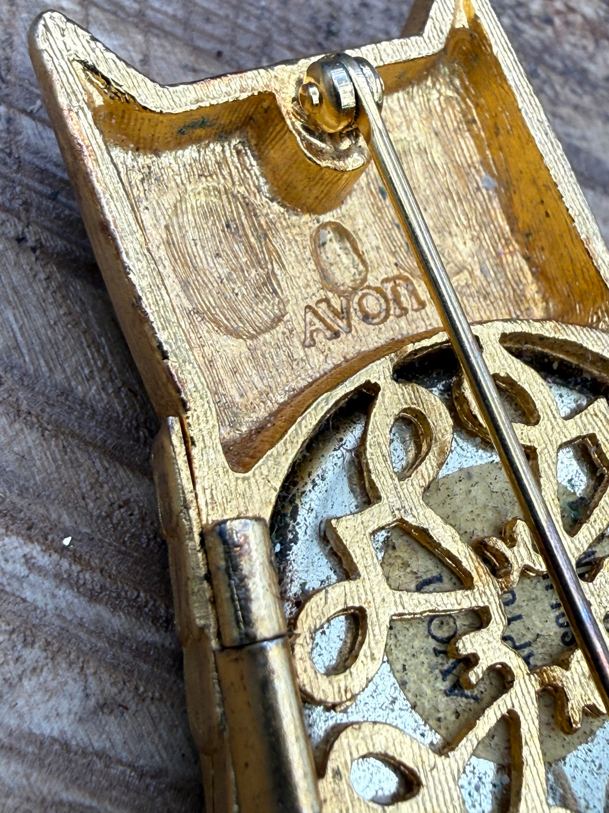 Vintage Avon Owl Brooch, Perfume Glace Compartment