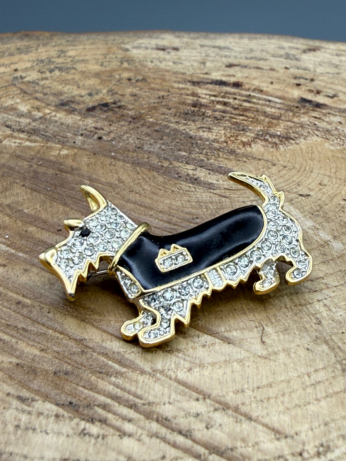 Vintage Scottie Dog Brooch, BJ Jewellers