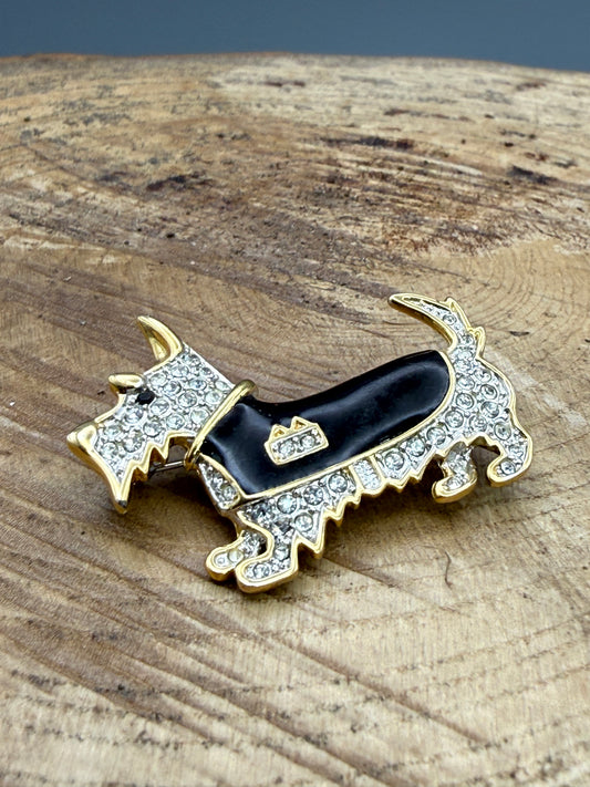 Vintage Scottie Dog Brooch, BJ Jewellers