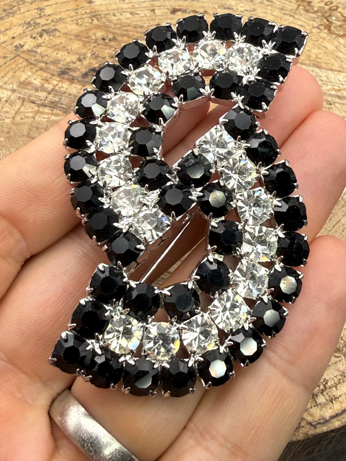 Vintage Dazzling 'S Shaped' Brooch