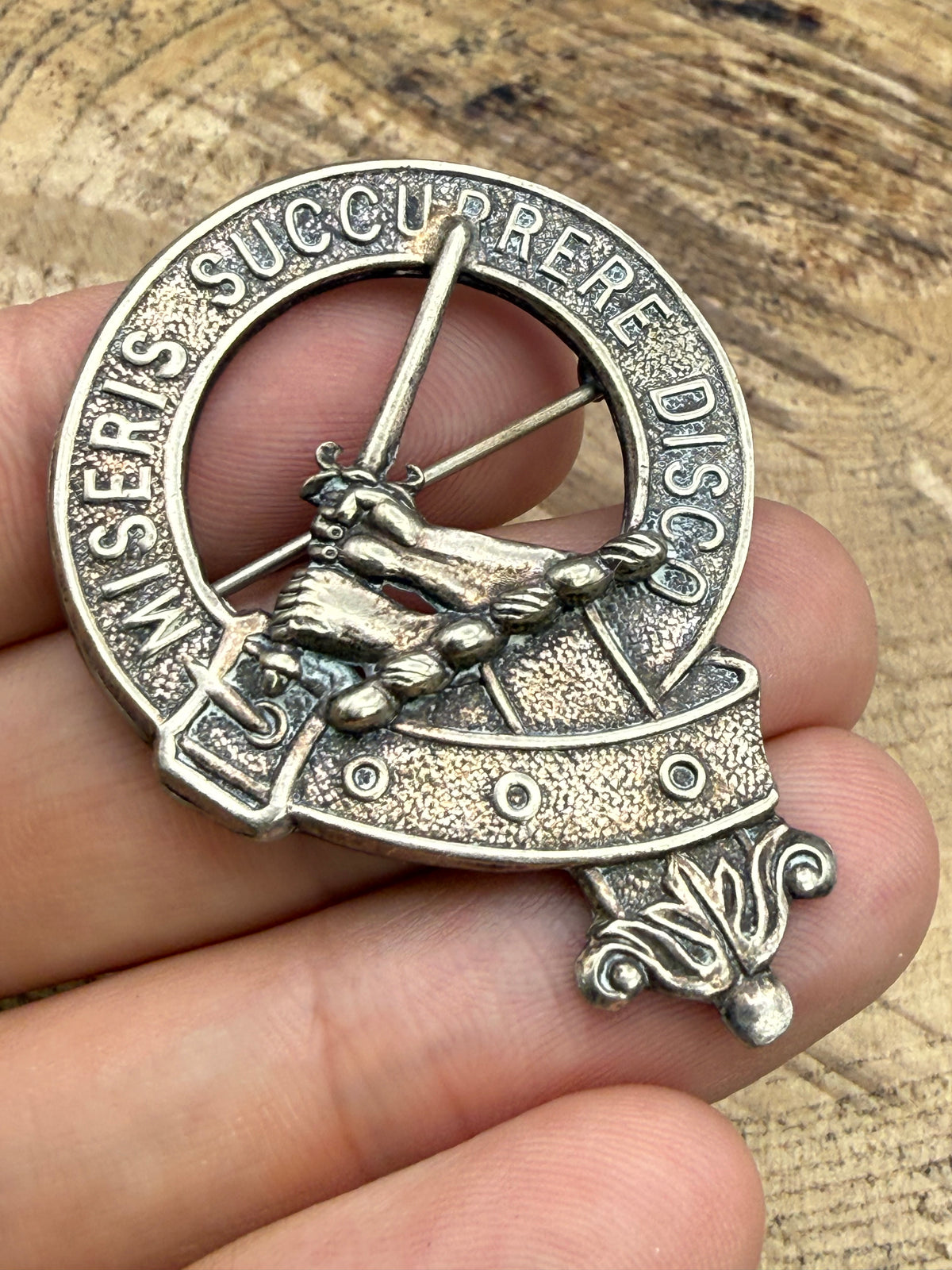 Vintage MacMillan Clan Crest Badge Brooch