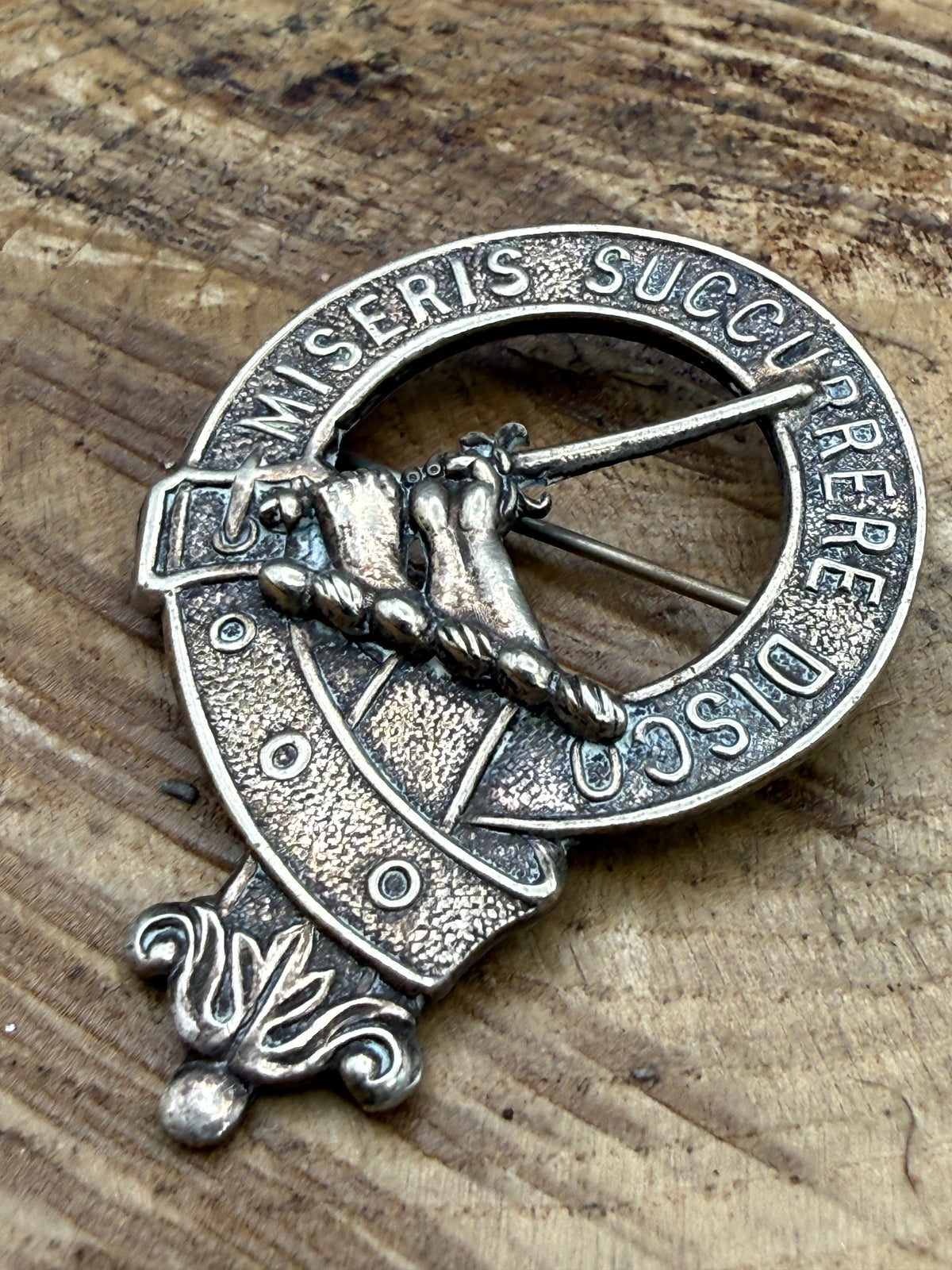 Vintage MacMillan Clan Crest Badge Brooch