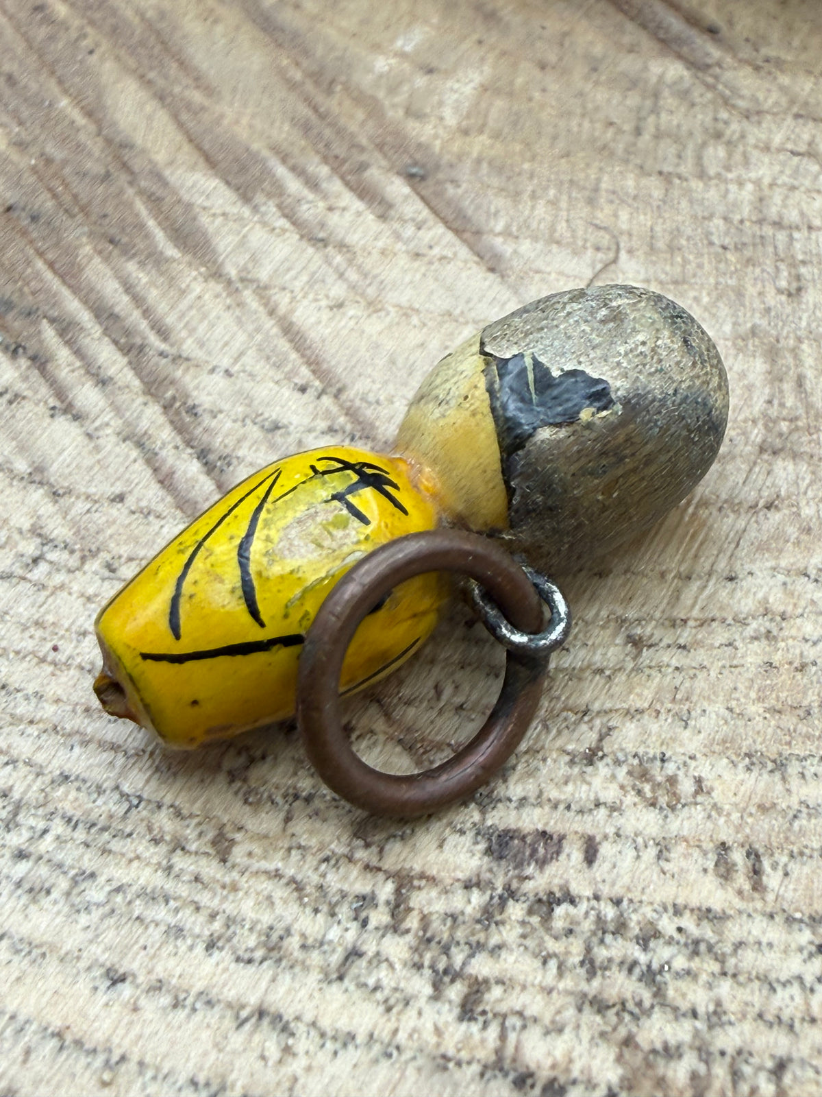 Vintage Painted Wood Kokeshi Doll Charm