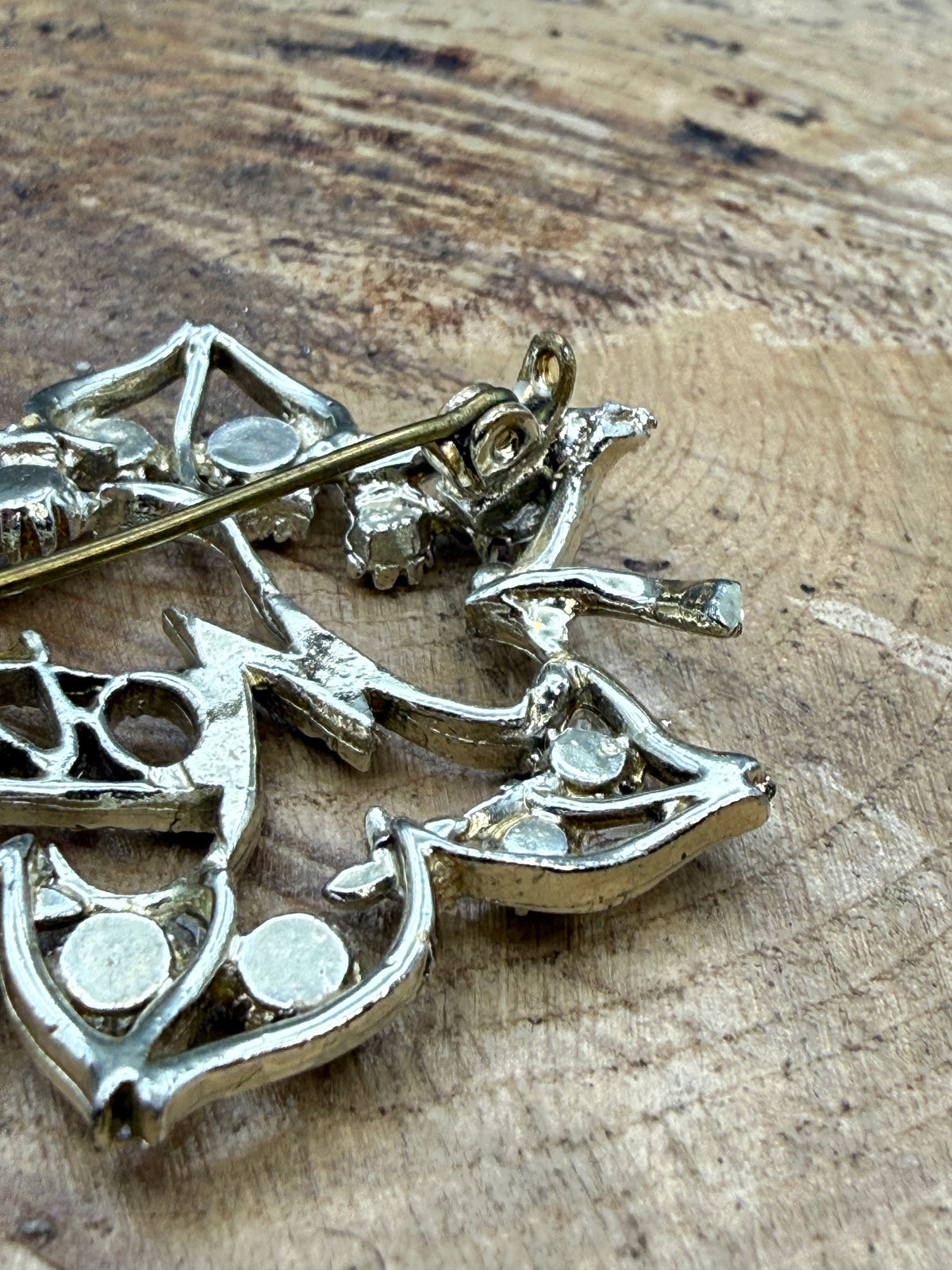 Vintage Mother Brooch, Aurora Borealis Rhinestones