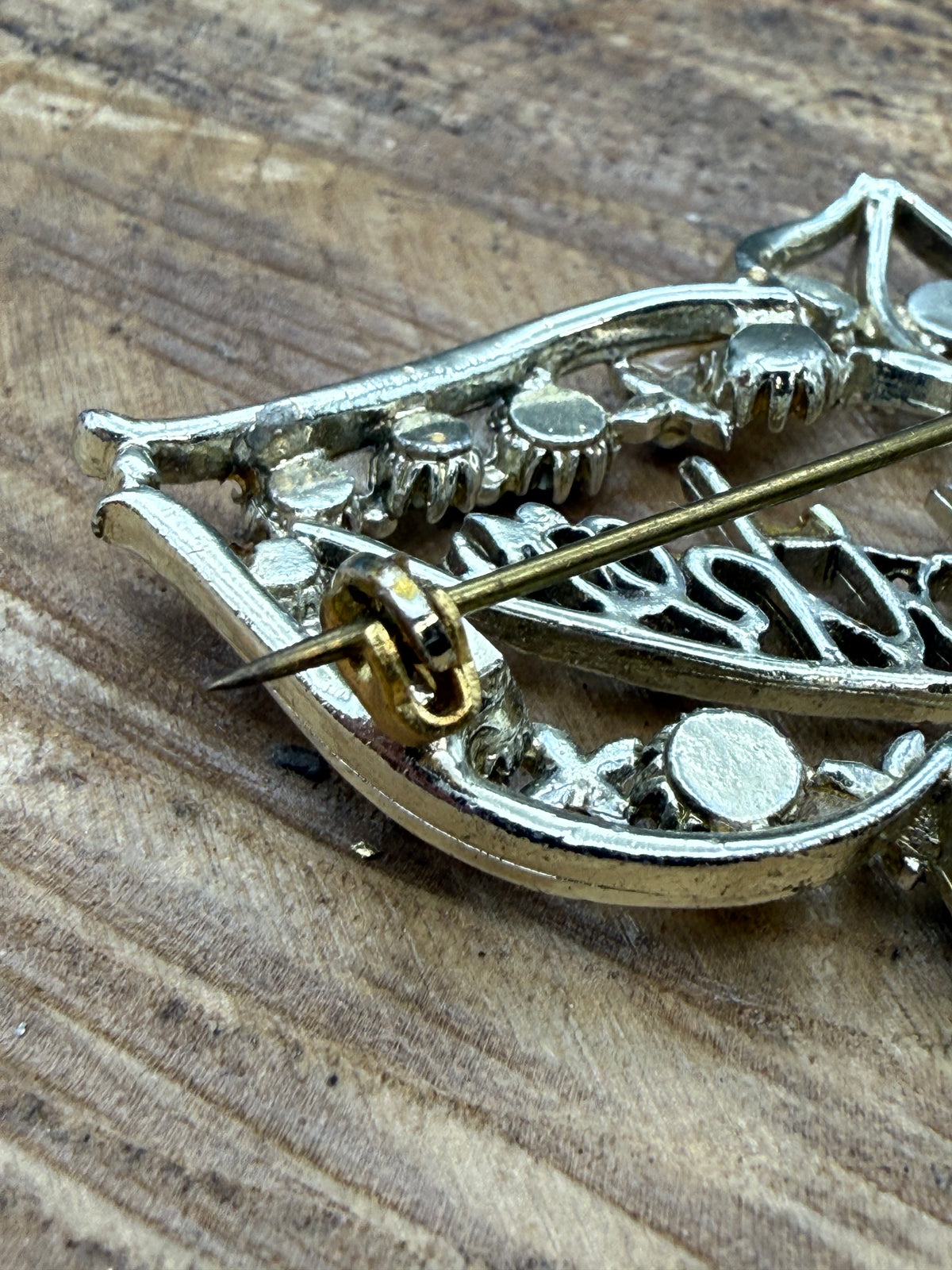 Vintage Mother Brooch, Aurora Borealis Rhinestones