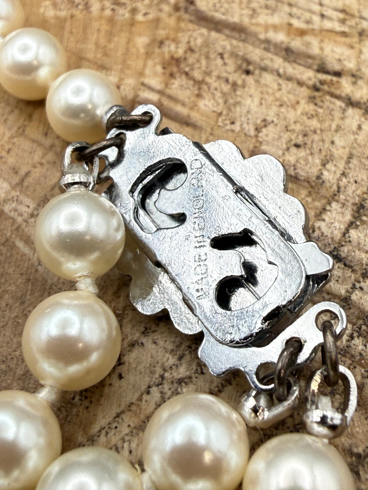 Vintage Double Strand Faux Pearl Necklace