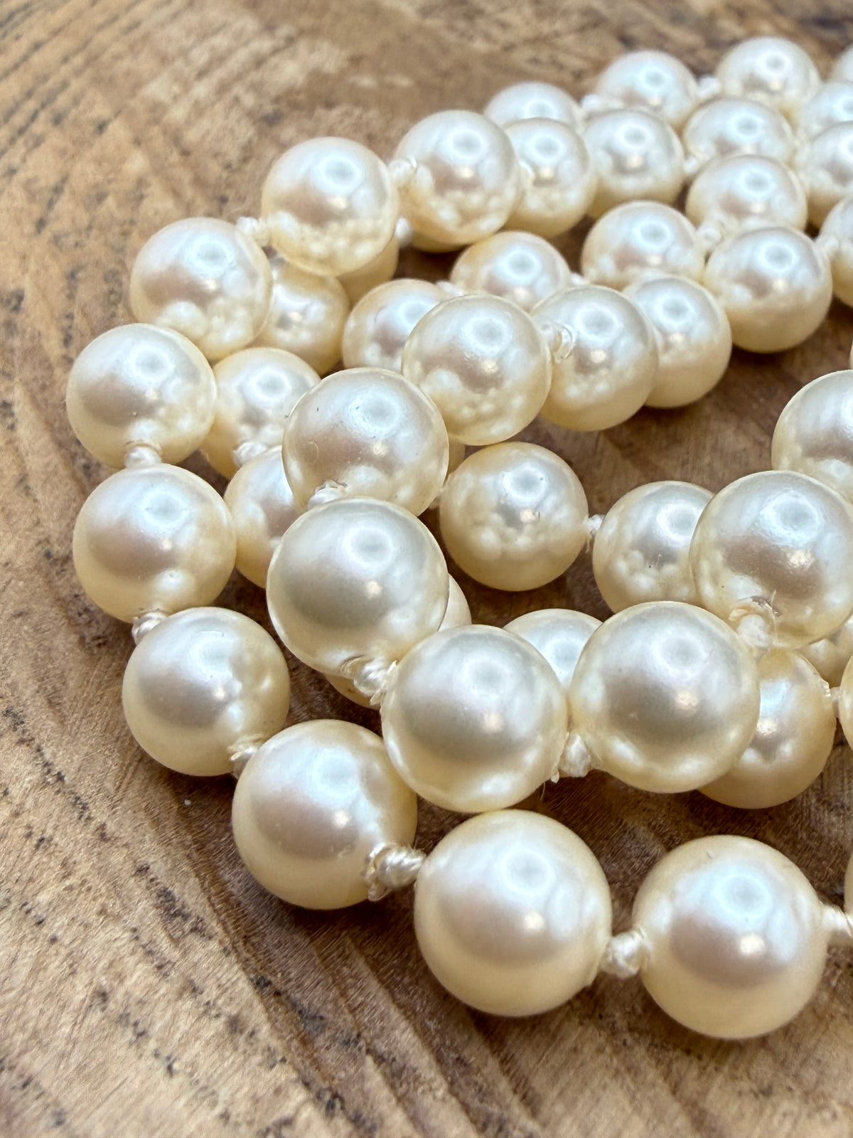 Vintage Double Strand Faux Pearl Necklace