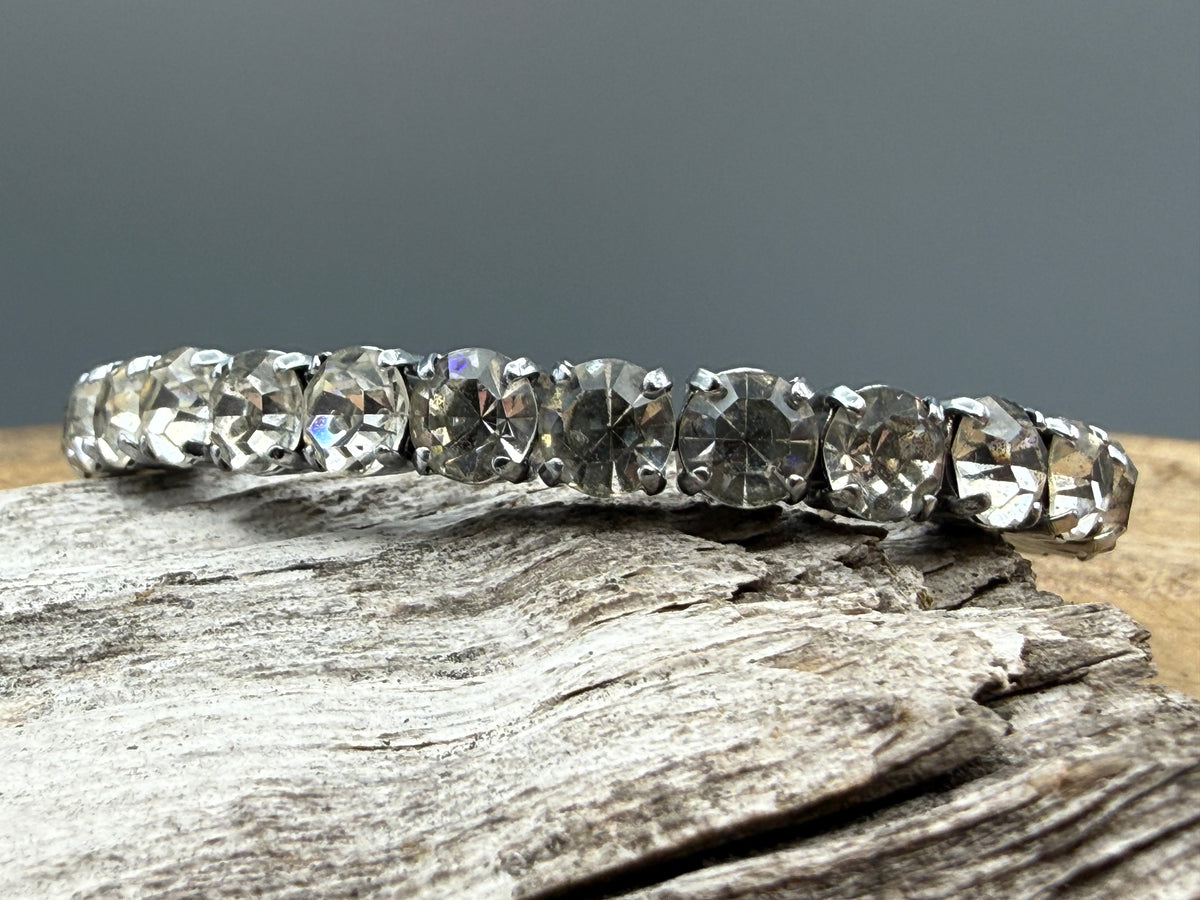 Vintage Sparkly Rhinestone Adjustable Bangle