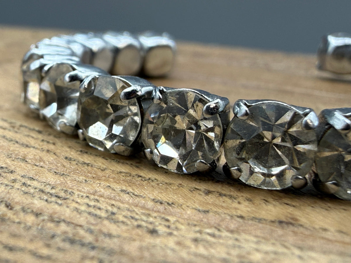 Vintage Sparkly Rhinestone Adjustable Bangle