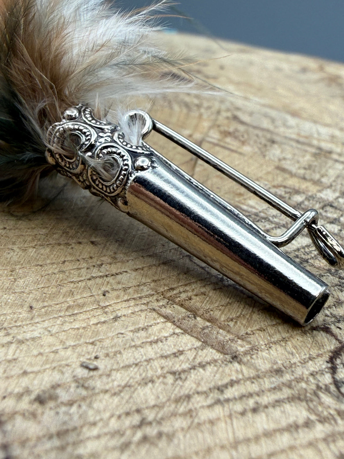 Ornate Feather Hat Brooch